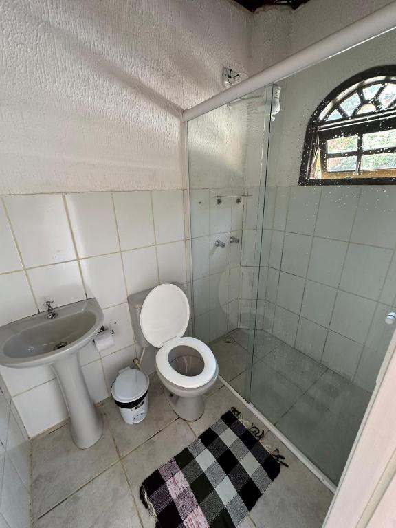 Koupelna v ubytování Pousada 3 Irmãos