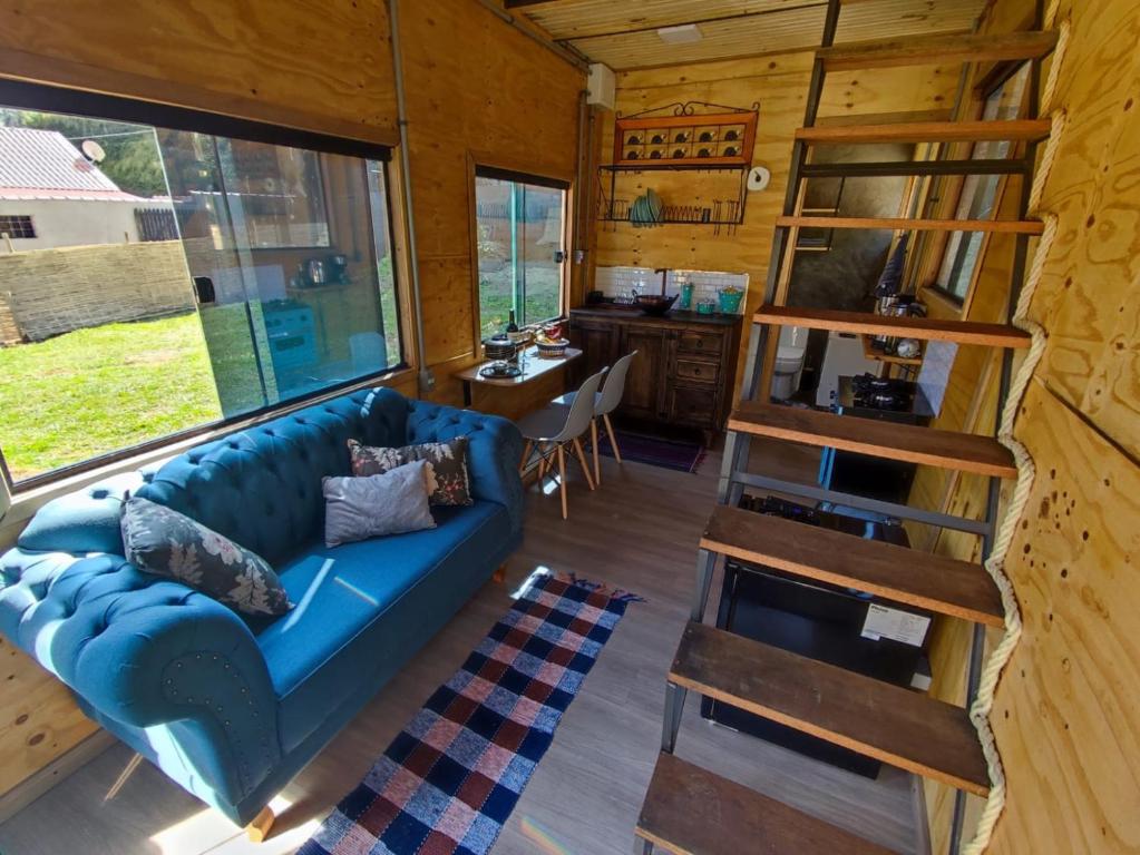 Posezení v ubytování Tiny house Just Breathe