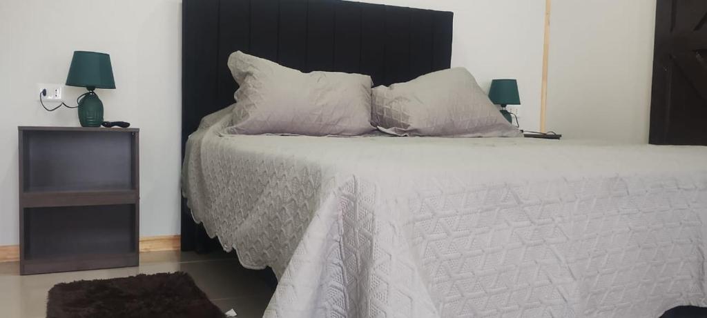 Postel nebo postele na pokoji v ubytování Glamping Domos Lago Rapel