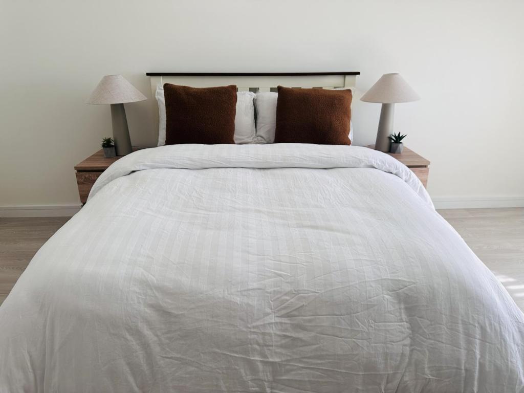 Postel nebo postele na pokoji v ubytování King Room with Ensuite in Dublin