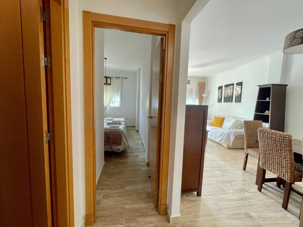 Postel nebo postele na pokoji v ubytování Apartamento Castillo de Mar