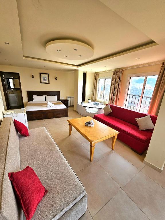 Posezení v ubytování Hotel L'Aiglon