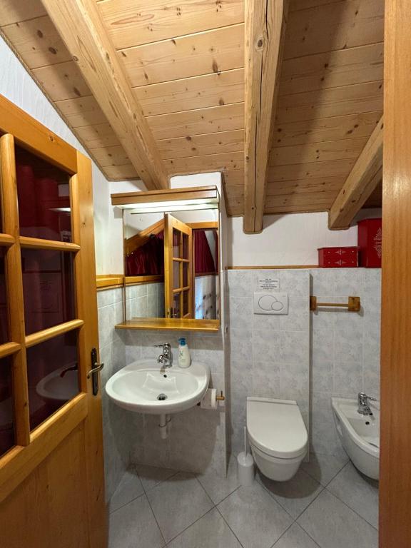 Koupelna v ubytování Chalet Maso Salam