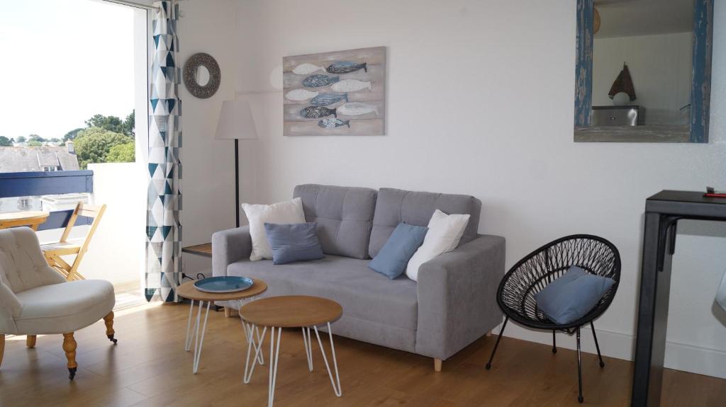 Posezení v ubytování Appartement vue mer