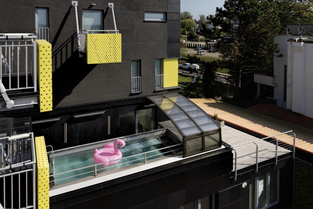 Balkón alebo terasa v ubytovaní Villa Buki Pokoje & SPA