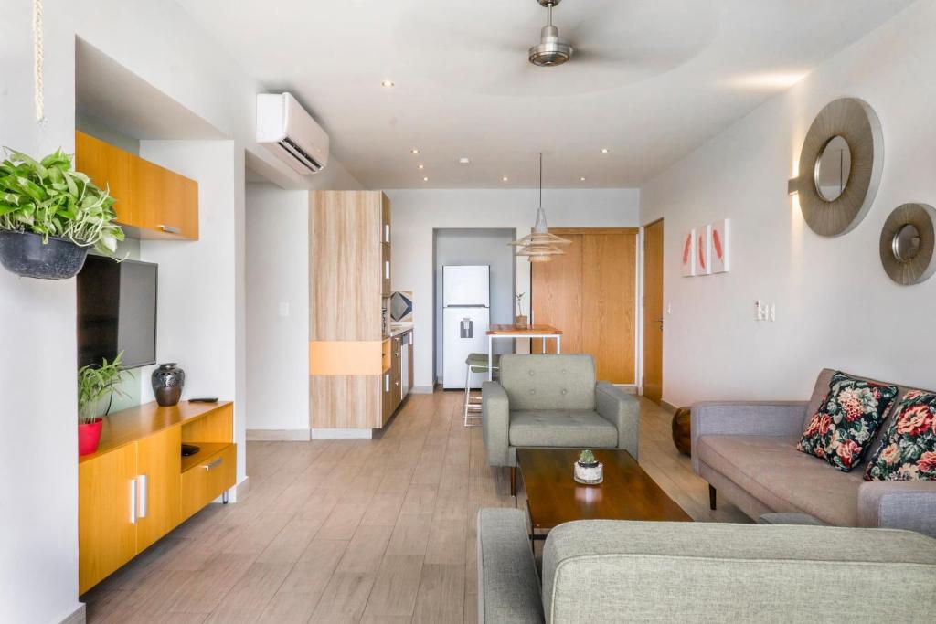 Posezení v ubytování Opal Suites Apartments