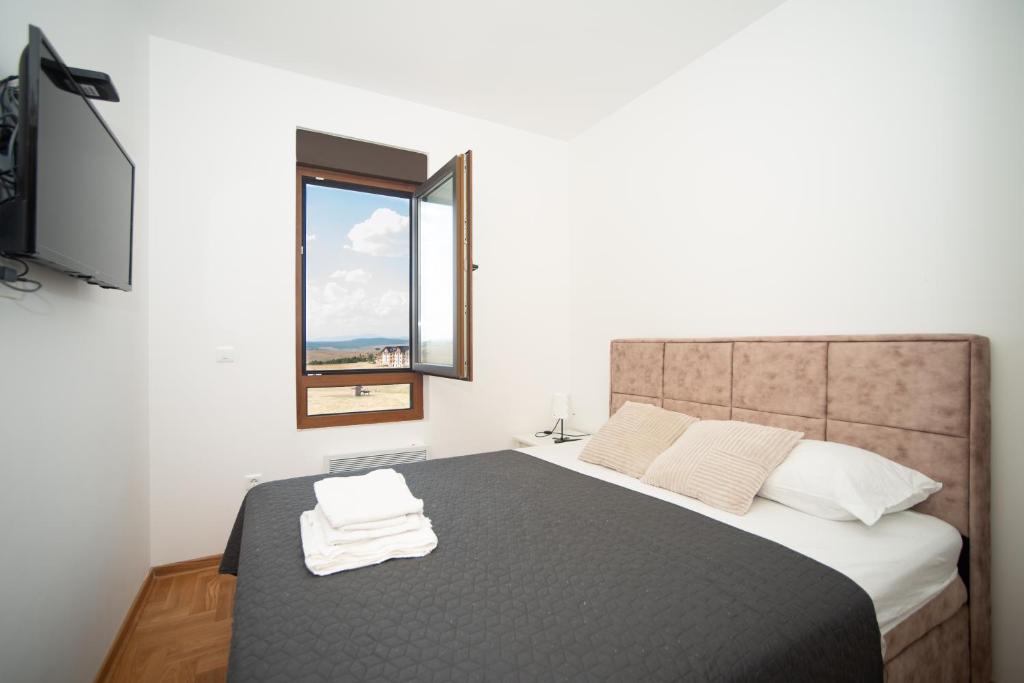 Кровать или кровати в номере Mountain paradise Zlatibor