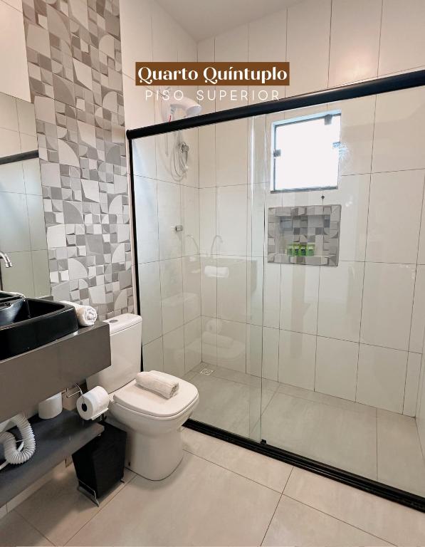 Koupelna v ubytování Pousada Villa Vantino
