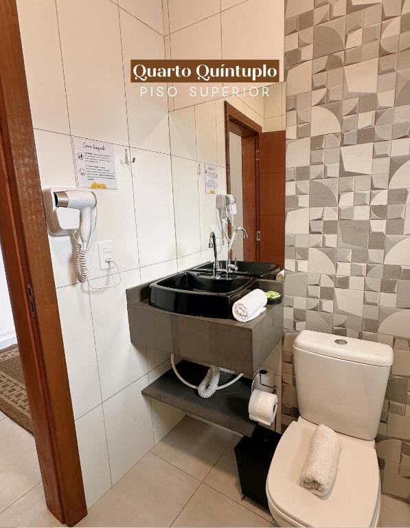 Koupelna v ubytování Pousada Villa Vantino
