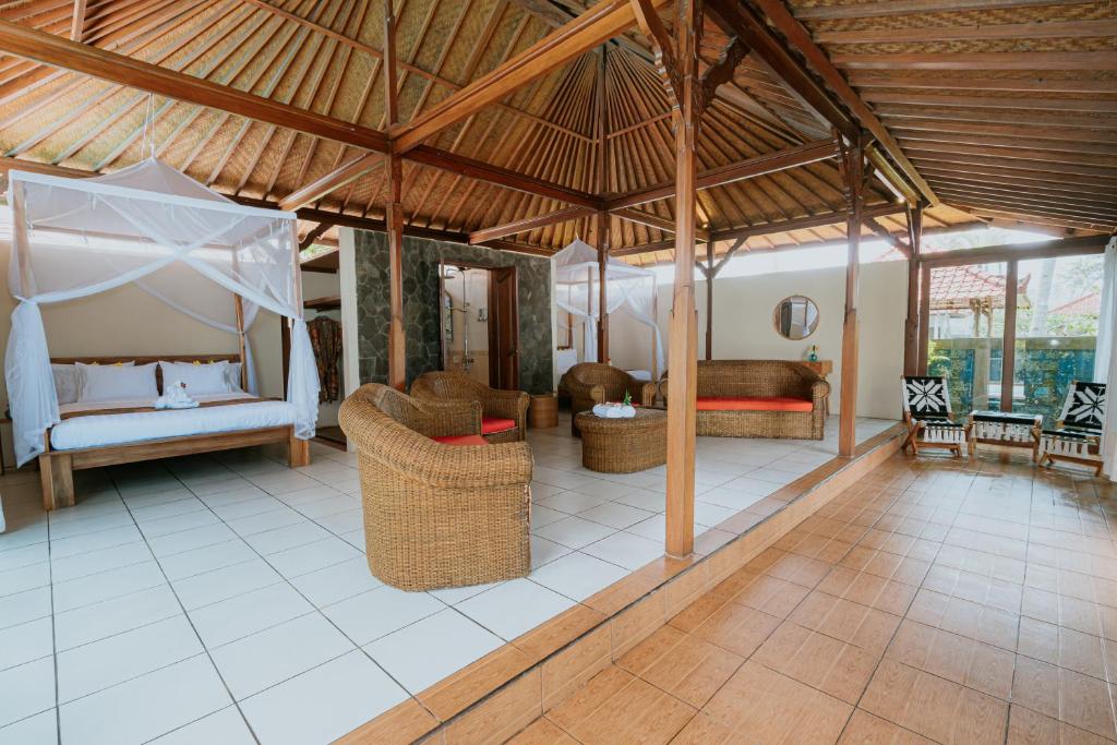 Posezení v ubytování Bali Hai Island Resort Jembrana