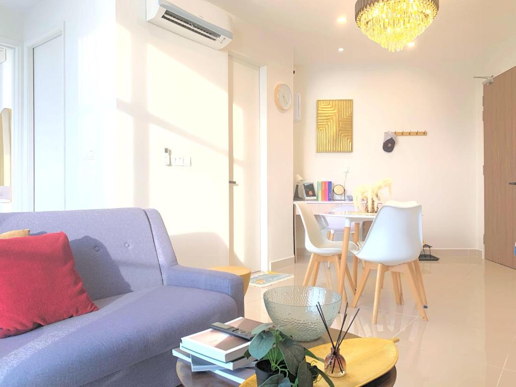 Posezení v ubytování Sea Park LeSu 8 The Shore KK I 1 plus 1 Room 2-5 Pax 홈스테이