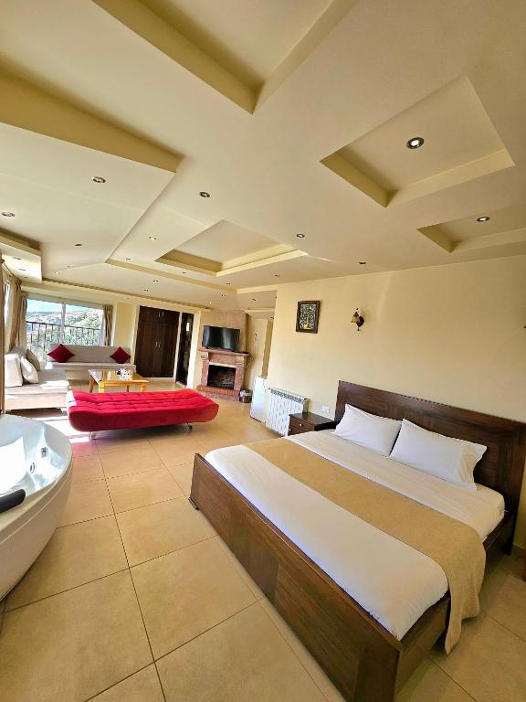 Posezení v ubytování Hotel L'Aiglon