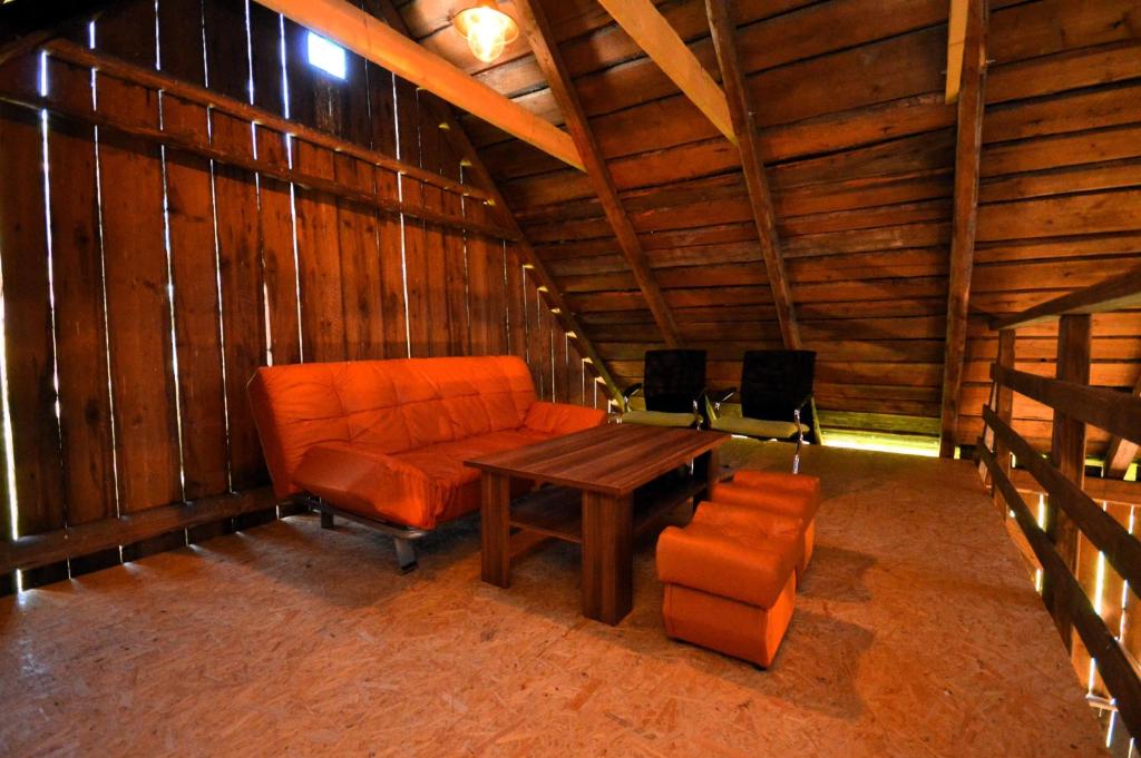Posezení v ubytování Apartmán u Trojmezí