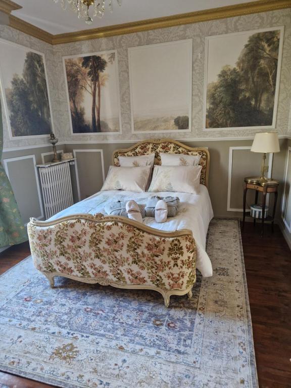 Postel nebo postele na pokoji v ubytování Chambre d'hôtes de charme