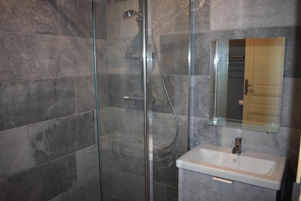 Koupelna v ubytování Chambre Platane