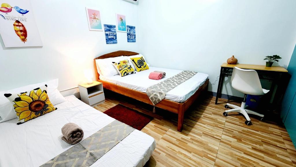 Postel nebo postele na pokoji v ubytování Demit Apartment -2br near airport- 4
