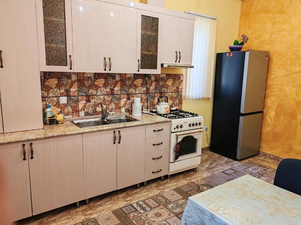 Kuchyň nebo kuchyňský kout v ubytování Paradise Guest House