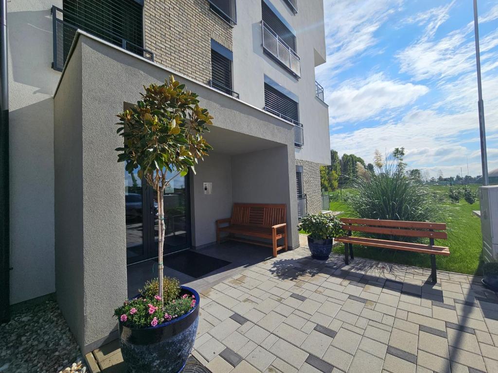 Zahrada ubytování Harmonia Riva Apartmán B11