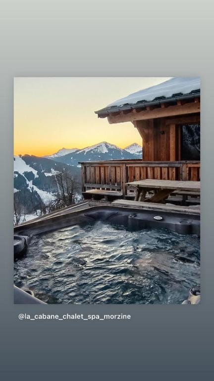 Üldine mäevaade või majutusasutusest Chalet avec jacuzzi - 150 m des remontées pildistatud vaade