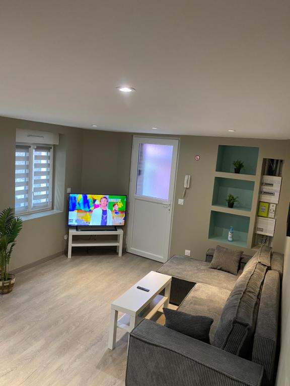 TV a/nebo společenská místnost v ubytování Appartement 7 - Hyper centre - 1 à 4 personnes