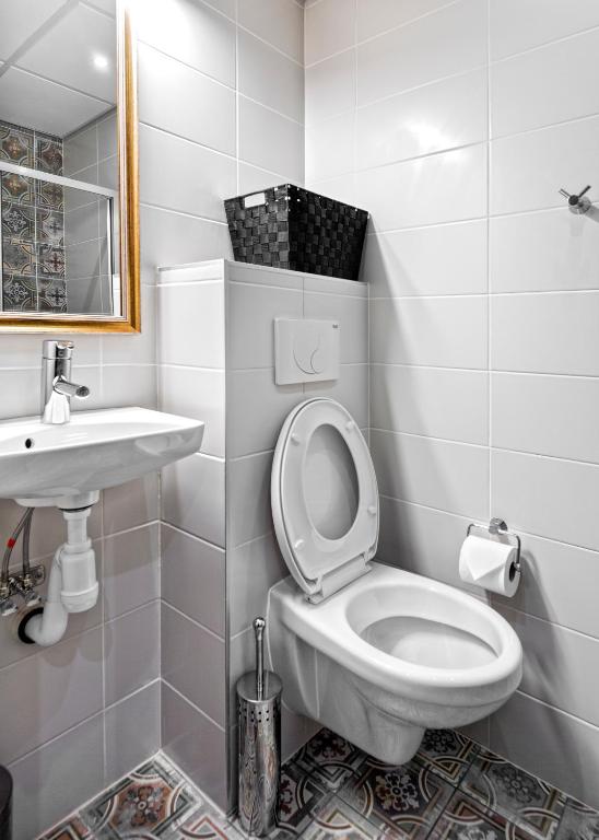 Koupelna v ubytování Sofo Hotel