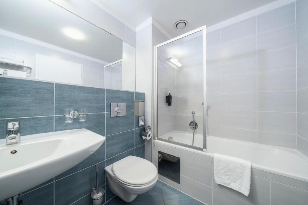 Koupelna v ubytování Hotel Ehrlich Prague