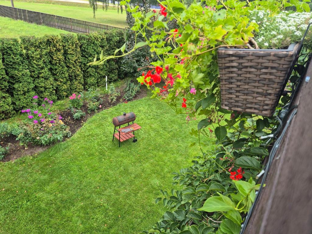 Zahrada ubytování Apartamentai pas Danutę