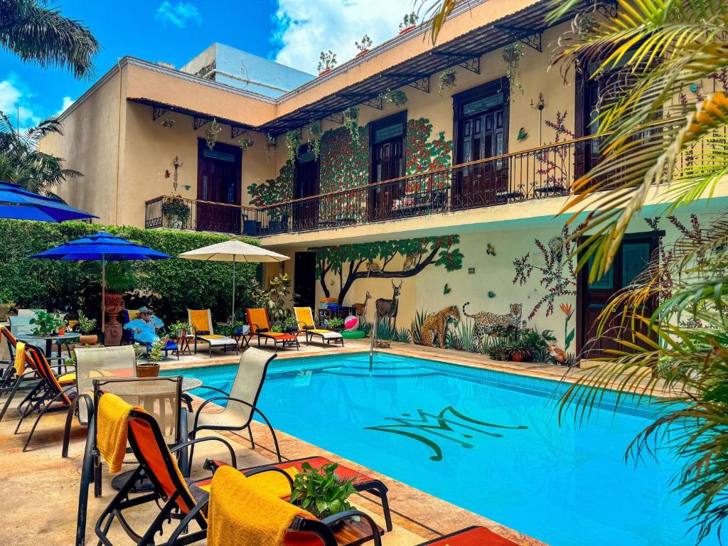 Bazén v ubytování Mansión Mérida Boutique Hotel - Restaurant nebo v jeho okolí