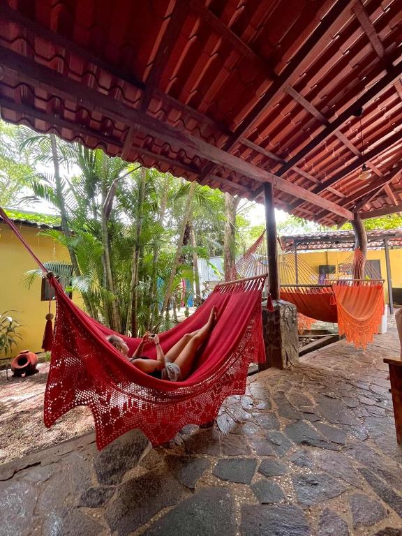 Patio nebo venkovní prostory v ubytování Tamarindo Backpackers