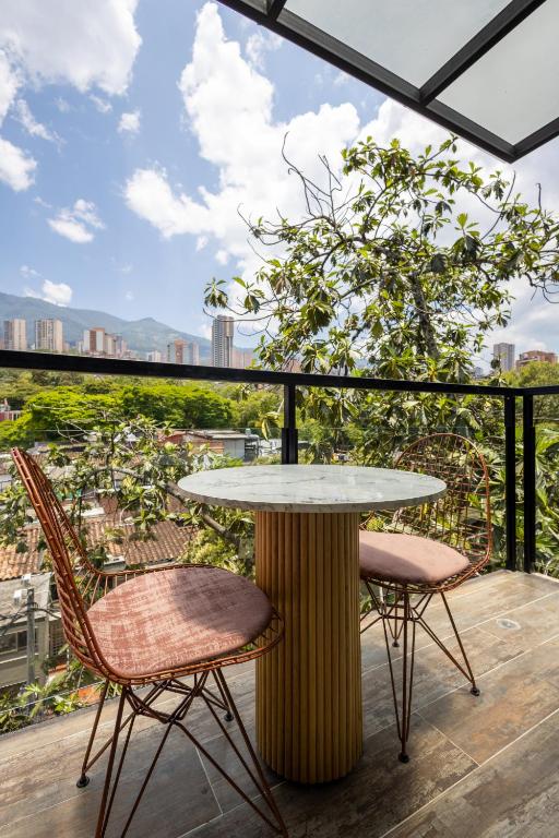 Balkón nebo terasa v ubytování Glow Medellín