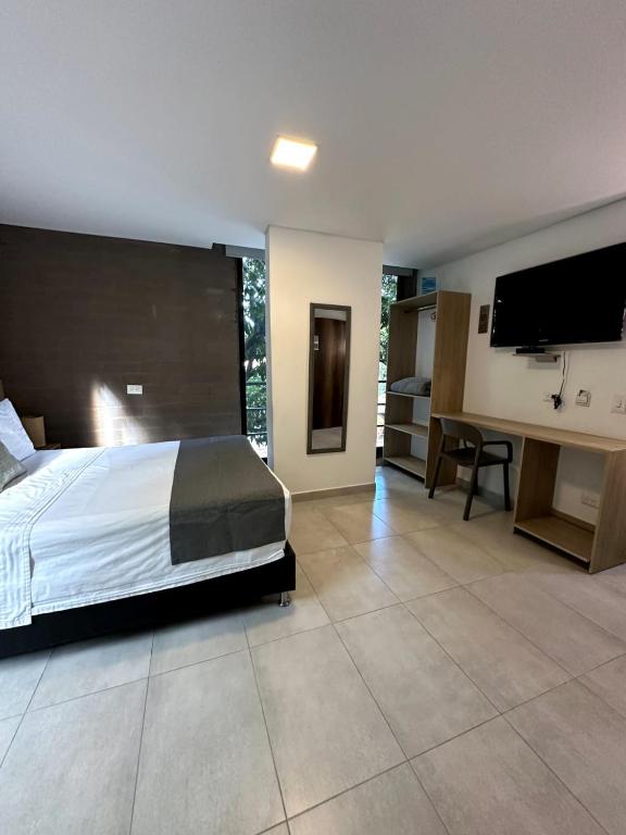 TV a/nebo společenská místnost v ubytování Hotel Zona Verde
