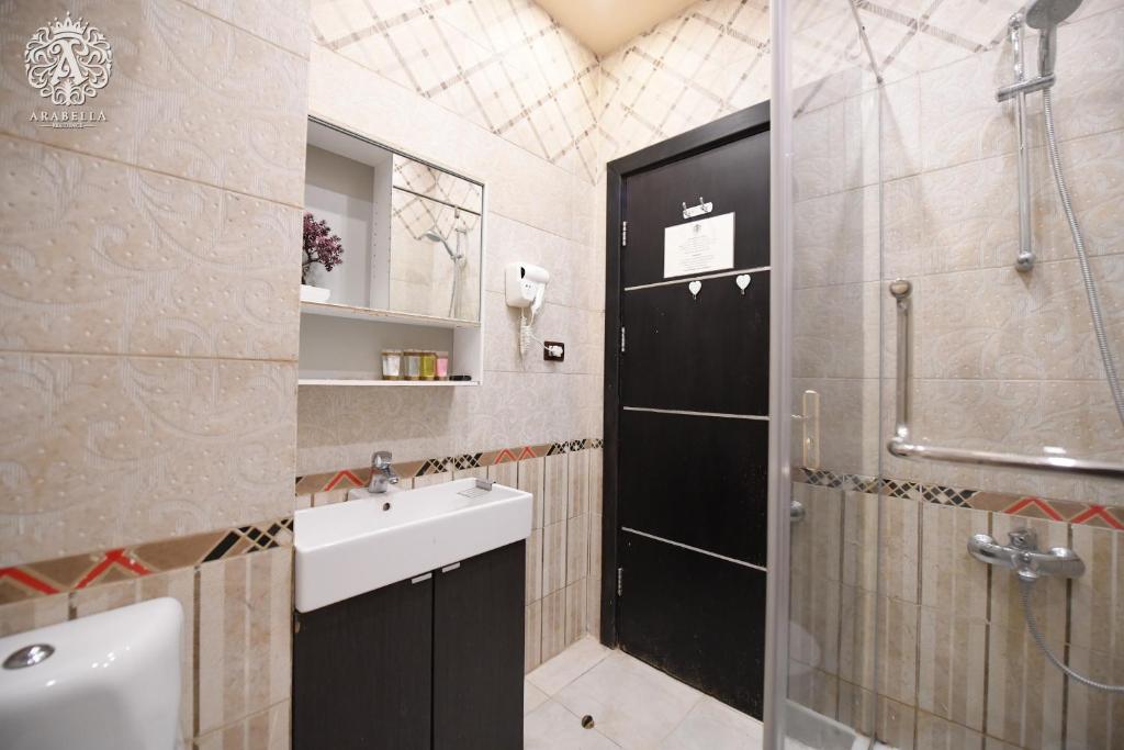 Koupelna v ubytování Arabella Residence