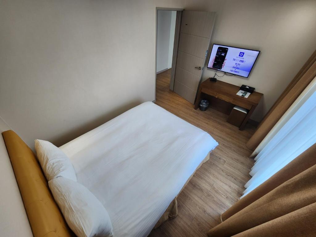 TV a/nebo společenská místnost v ubytování Hotel Haema