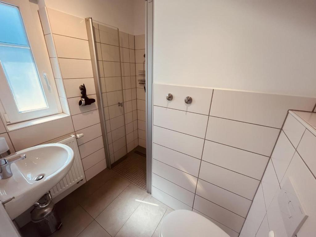 Koupelna v ubytování Hus MiGa