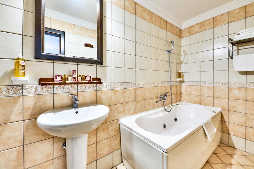 Koupelna v ubytování Hotel Classico Timisoara