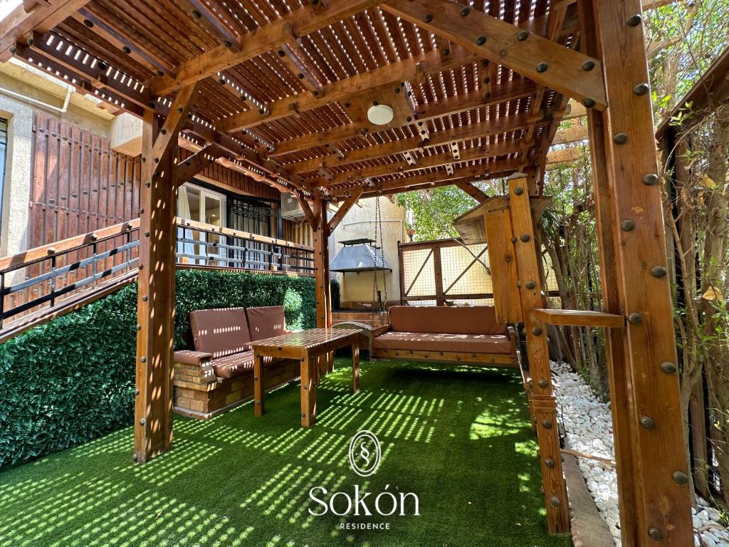 Zahrada ubytování Sokón Residence ,Cairo ,New Cairo,Madinaty,B6,U02