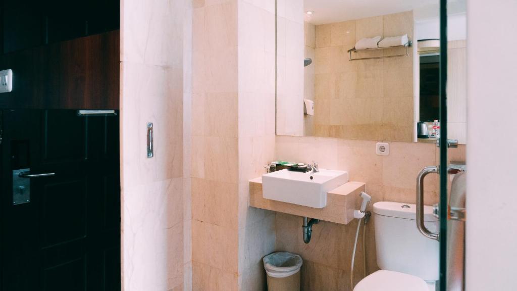 Koupelna v ubytování Tebu Hotel Bandung