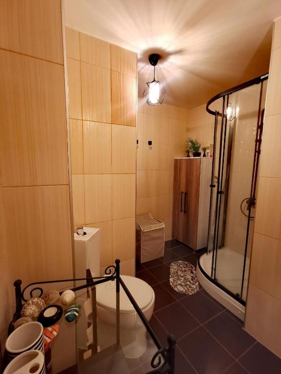 Koupelna v ubytování Ariya mare apartman Risan Montenegro, na plaži