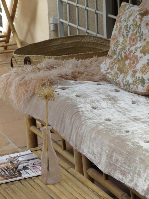 Uma cama ou camas num quarto em Clori Gaeta