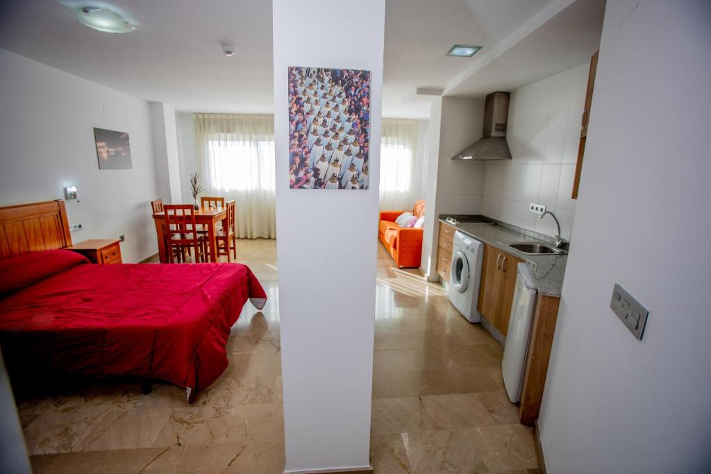 Postel nebo postele na pokoji v ubytování Apartamentos Aixa II