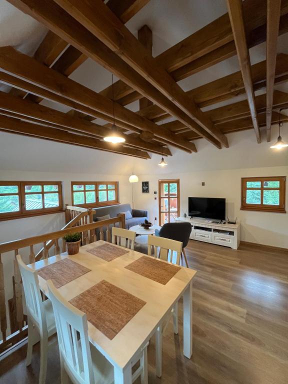 TV a/nebo společenská místnost v ubytování Apartmány La Šiška