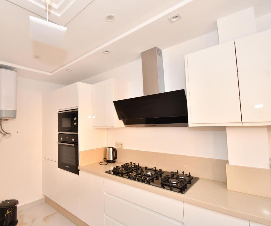 Kuchyň nebo kuchyňský kout v ubytování Appartement Biela