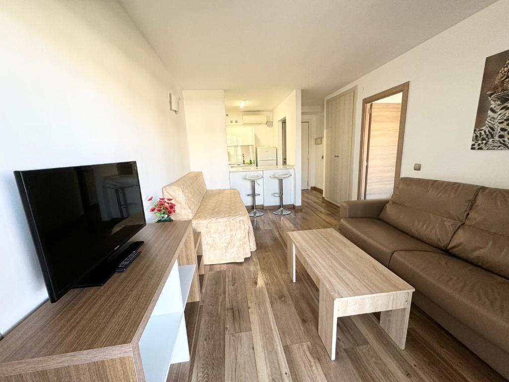A television and/or entertainment centre at Apartsalou Michelangelo