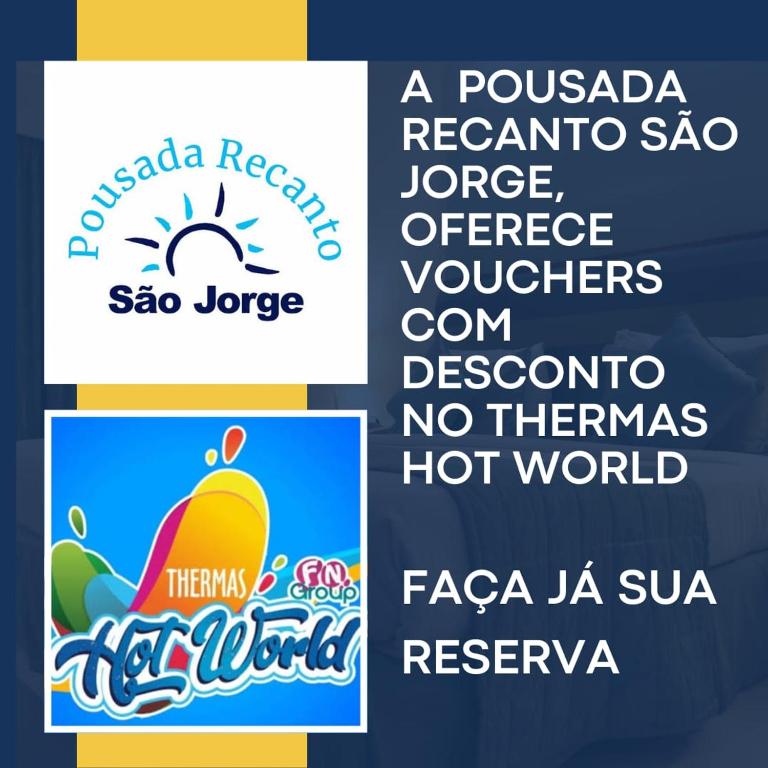 Certifikát, hodnocení, plakát nebo jiný dokument vystavený v ubytování POUSADA RECANTO SÃO JORGE