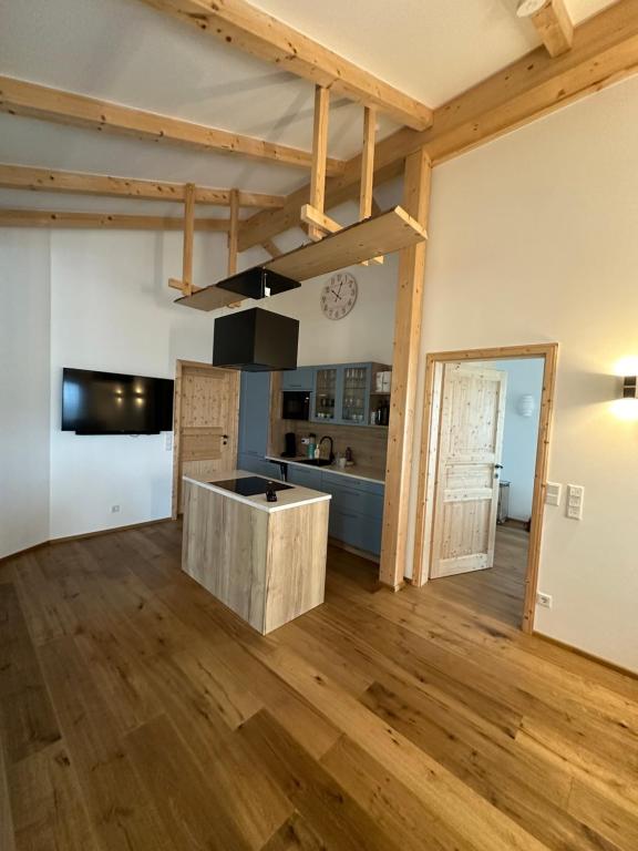 Kuchyň nebo kuchyňský kout v ubytování Appartement Weitblick