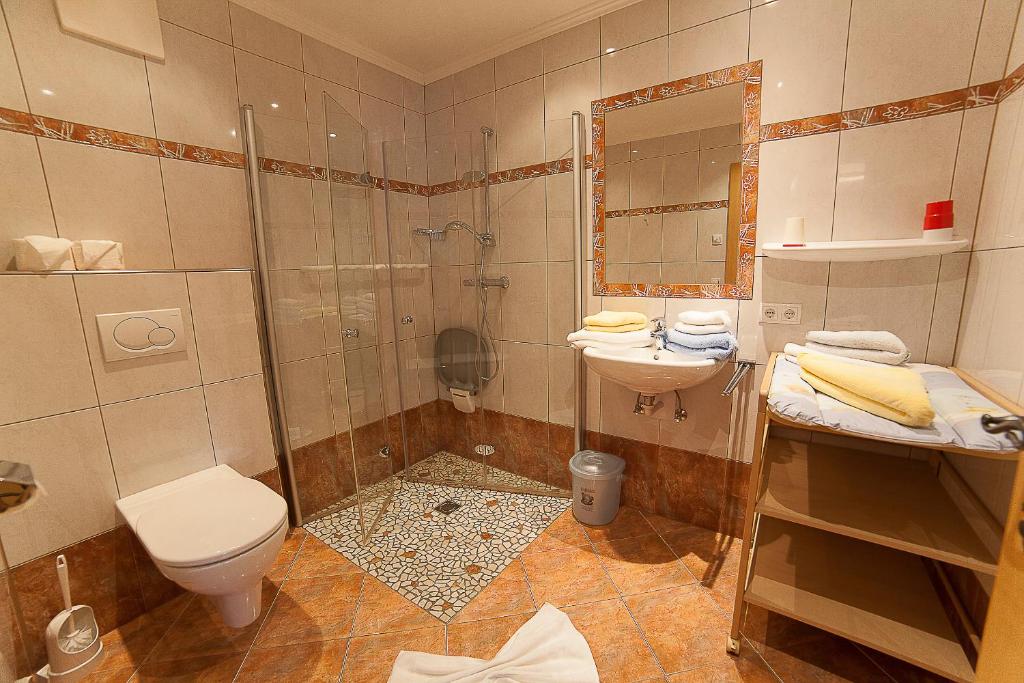 Kúpeľňa v ubytovaní Bauernhofurlaub Sinnhubgut