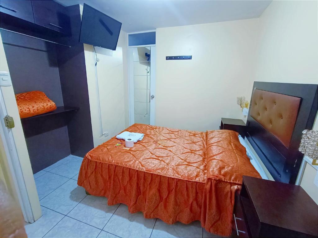 Postel nebo postele na pokoji v ubytování Samay Misti 1 Arequipa