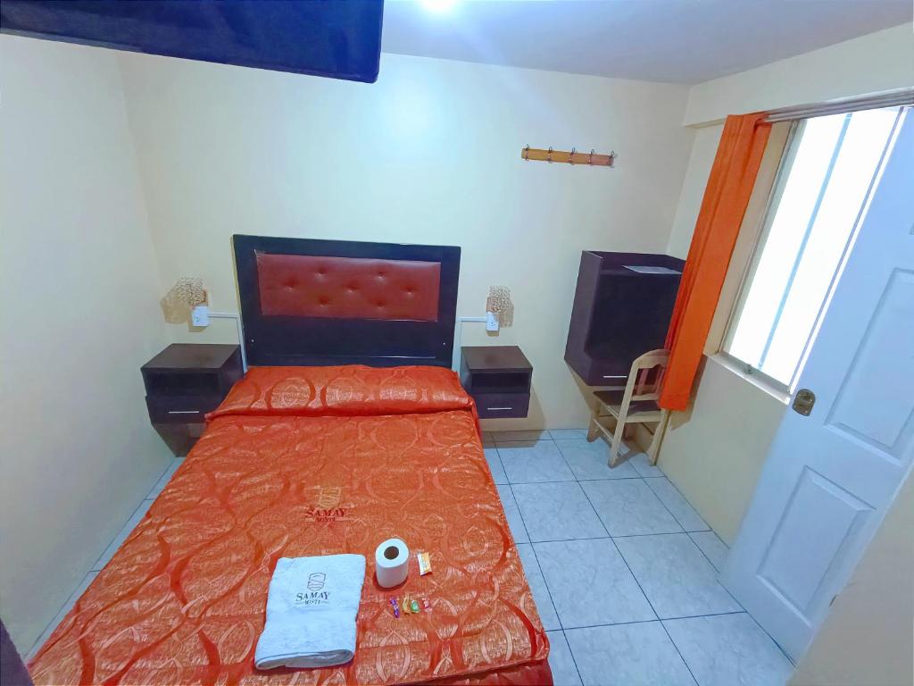 Postel nebo postele na pokoji v ubytování Samay Misti 1 Arequipa