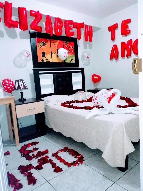 Postel nebo postele na pokoji v ubytování Samay Misti 1 Arequipa