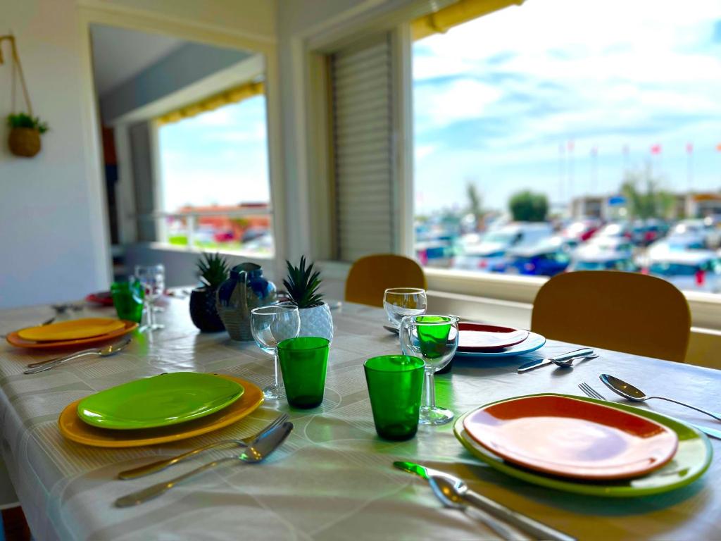 Restaurace v ubytování Villa Cantarela, Palavas plage, Vue mer